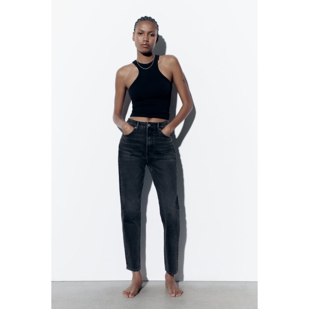 COPY - Zara TRF mom fit comfort jeans black